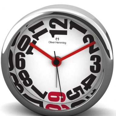 “Desire” Collection Chrome Steel Alarm Clock