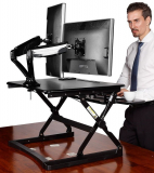 Desktop Workstation Combo – 35 Wide Platform Height Adjustable Stand Up Desk