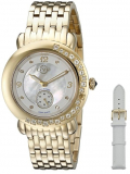 Diamonds Swiss Quartz Gold Tone Stainless Steel Bracelet Watch