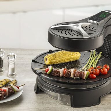 Digital Halogen Powered Rotating Grill with LCD Touch Time & Temperature Control Display