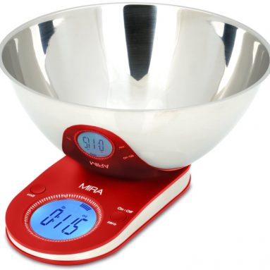 Digital Kitchen Scale With 9.65 inch Diameter Stainless Steel Mixing Bowl