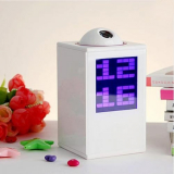 Digital LED Laser Projector Projection Alarm Clock White