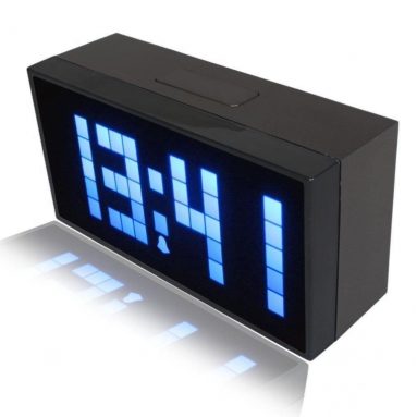 Digital Large Display Soft Blue LED Light Snooze Wall Desk Alarm Calendar Clock