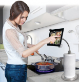 Digital Paper Towel Holder with Gooseneck Stand for iPad and Tablets