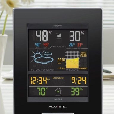 Digital Weather Station with Color Display and Self-Calibrated Forecasting