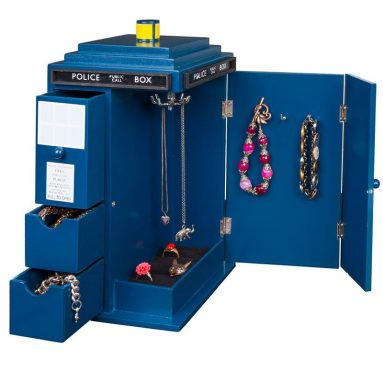 Doctor Who Tardis Wooden Jewelry Box with Drawers