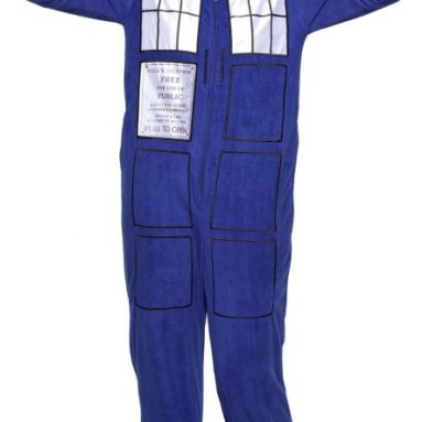 Doctor Who Tardis Zip-up Footed Pajamas