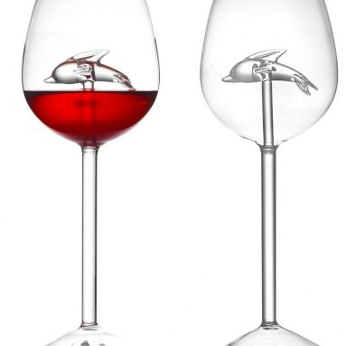 Dolphin Wine Glass