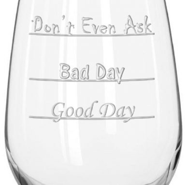 Don’t Even Ask Stemless Wine Glass