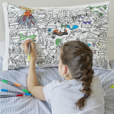 Doodle Dinosaur Pillowcase