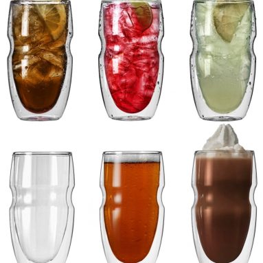 Double Wall Insulated Iced Tea and Coffee Glasses