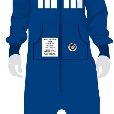 Dr Who Blue Tardis Onesie Jumpsuit for Adults