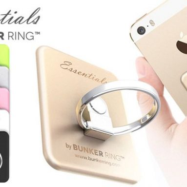 Dual Ring and Smart Phone Stand Type Back Sticker Case For Smart Phone