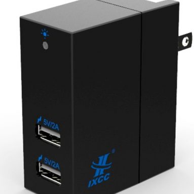 Dual USB 20W 4.2A Black High Capacity FAST AC Travel Wall Charger for iPhone and iPad