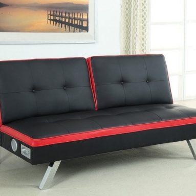 Duoton Convertible Futon with Bluetooth Speakers