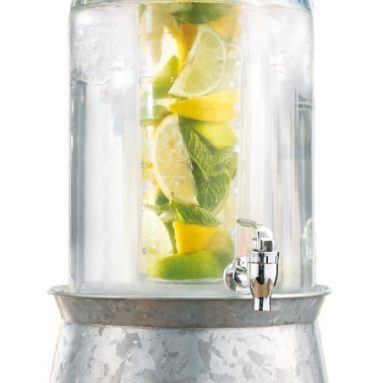 Durable Glass Infusion Beverage Dispenser with Spigot and Stand