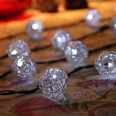 Solar Powered White Aluminum christmas Lights