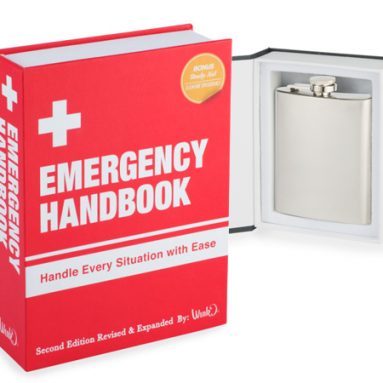 EMERGENCY HANDBOOK HIDDEN FLASK