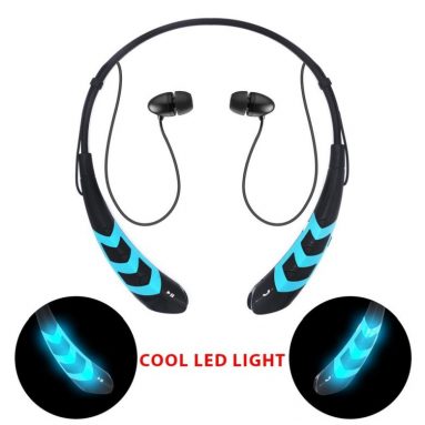 Bluetooth Headphones Cool LED V4.0 Wireless Sports Neckband Headphones