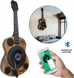 Guitars Shaped Vertical Bluetooth Turntable – 3 Speed Record Player