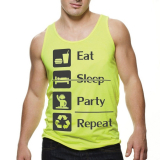 Eat Sleep Party Repeat Rave Festival Tank