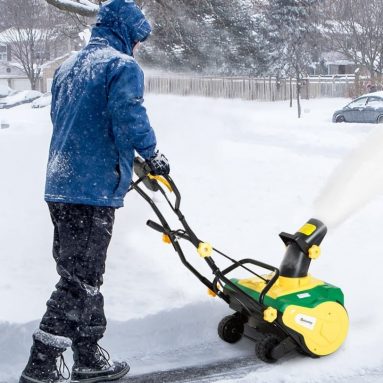 Electric 13 Amp Corded Snow Blower with Wheels