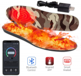 Electric Built in Rechargeable Battery Heated Insoles with Bluetooth Smart APP Control