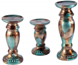 Elements Mottled Ceramic Candle Stands