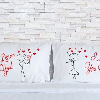 Embroidered Pillowcases for Couples