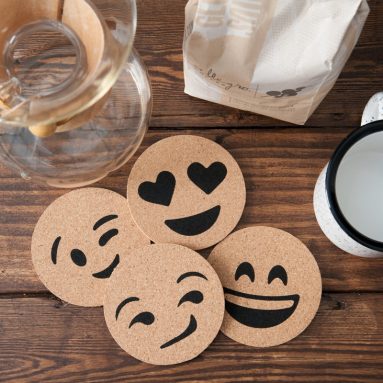 Emoji Cork Coaster Printed