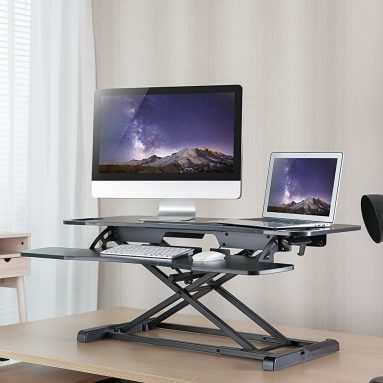 Ergonomic Height Adjustable Sit-Stand Desk Workspace Workstation Computer Riser