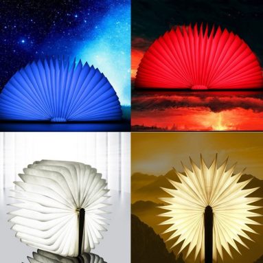 Wooden Folding USB Rechargeable Book Light