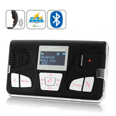 Solar Powered Bluetooth Car Kit with Voice Control