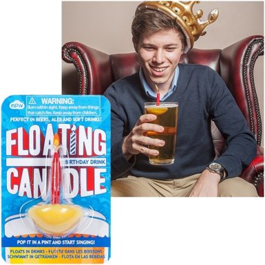 Floating birthday drink candle