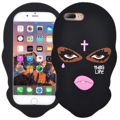 Face Masked Silicone Phone Protective Case Cover