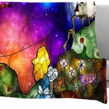 Mandie Manzano Fairy Tale Alice in Wonderland Fleece Throw Blanket
