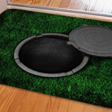 False Trap Pattern Welcome Doormat