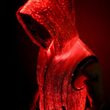 Fiber Optic Light Up Mens Hoodie