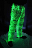Fiber Optic Light up Suit Pant White Fabric Multi-Color LEDss