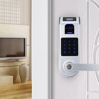 Fingerprint Touchscreen Keyless Door Lock with Visual Menu Display