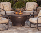Fire Pit with Copper Reflective Fire Glass