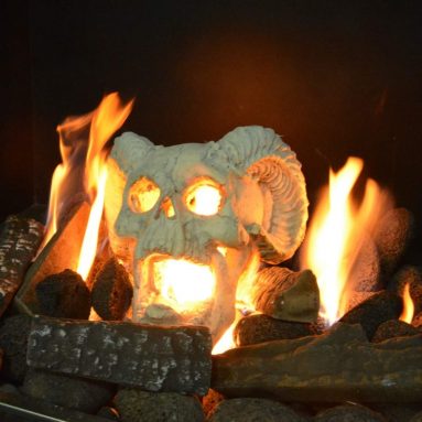 Fireproof Fire Pit Fireplace Skull
