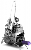 Fisherman on Boat with Dog Polished Metal Wine Caddy Bottle Holder