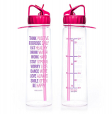 Fitness Workout Sports Water Bottle with Time Marker