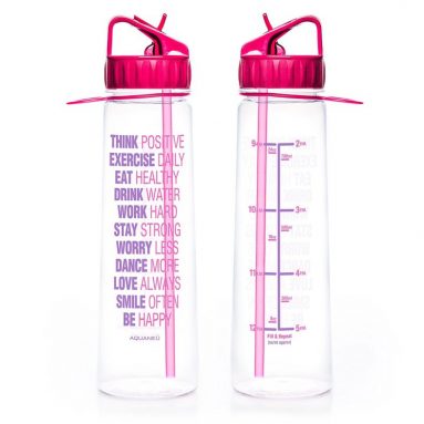 Fitness Workout Sports Water Bottle with Time Marker
