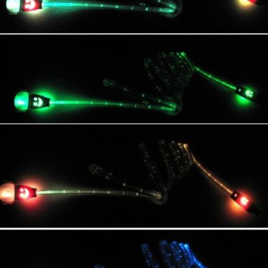 Flash Color LED Light USB Sync Charger Cable