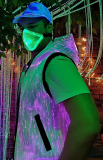 Flashing Mask Luminescent Fiber Party Mask