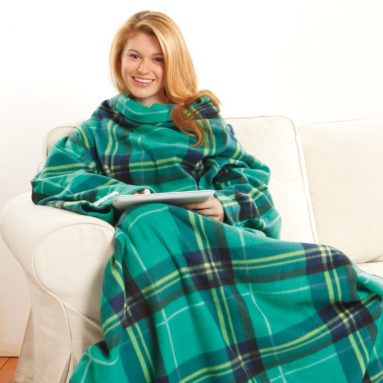 Fleece Blanket with Sleeves