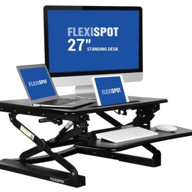 FlexiSpot 27 wide Stand Up Desk with wider keybaord tray