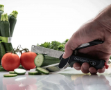 Food & Vegetable Kitchen Stainless Steel Cutting Board Scissors & Cutting Knife